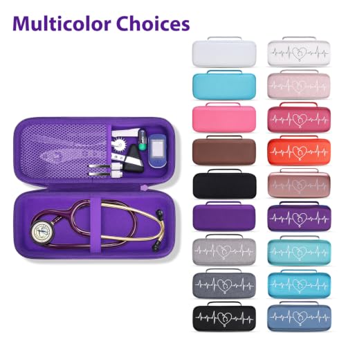 Image of Light Blue Stethoscope Case for 3M Littmann,MDF, ADC, Omron