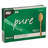 Fingerfood Löffel aus Natruel Bambus, 50 Stück