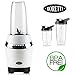 Produktbild Exklusiver Design Power Mixer | inklusive zwei Trinkflaschen | 1000 Watt Präzisions-Motor | Pulse Funktion | 20.000 rpm | BPA-frei (Design Power Mixer Weiß)