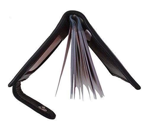 Premium Soft Leather RFID Blocking Credit Card ID Holder with Snap Closure4