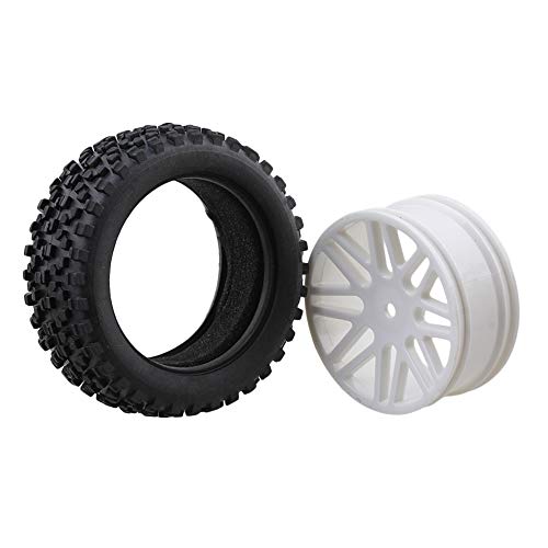 Weiße vordere hintere Buggy-Felge Gummireifen für RC 1:10 4er Pack – Ansicht 5