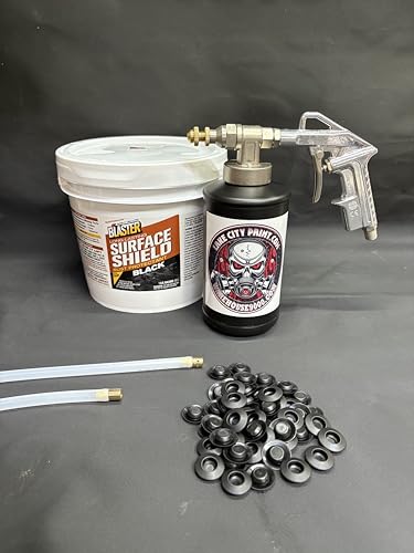 Gallon Black PB Blaster Surface Shield, Pro Undercoating Gun, 2 Wands, 1 Quart Bottle, and 50 Rust Plugs