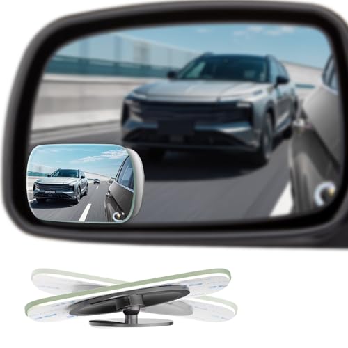 Blind Spot Mirrors 2 Pack Frameless Side Mirror Blindspot Convex HD Glass Car Accessories Side View Mirror Blindspot with Wide Angle Adjustable Stick for Car SUV and Trucks