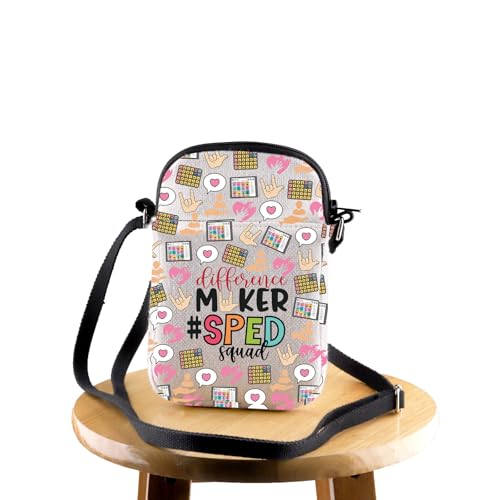 JYTAPP SPED Squad Crossbody Bag Different Maker SPED Teacher Gift Special Education Teacher Autism Teacher Appreciate Gifts