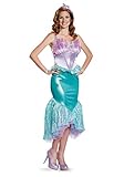 Disguise Women's Ariel Deluxe Adult Costume, Multi, Large