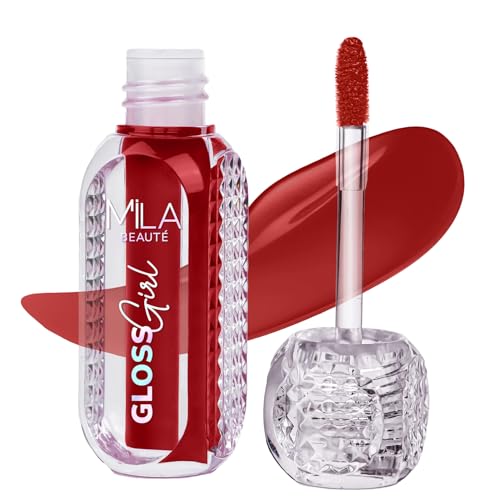 Image of Mila Beaute Gloss Girl Lip Gloss | Enriched With Mango Seed Butter & Hyaluronic Acid | Light Weight & Non-Sticky Formula | Gives Fuller-Lip Effect & Extra Hydration | High Shine Finish-Bossy, 2.8 ml
