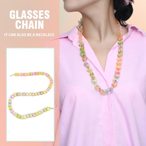 Image of Acrylic Glasses Chain Holder for Women Sunglasses Lanyard Necklace Decorative Chain Eyewear Retainer Eyeglass Strap