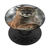 Mountain Lion Gift for Cougar lovers PopSockets PopGrip: Swappable Grip for Phones & Tablets