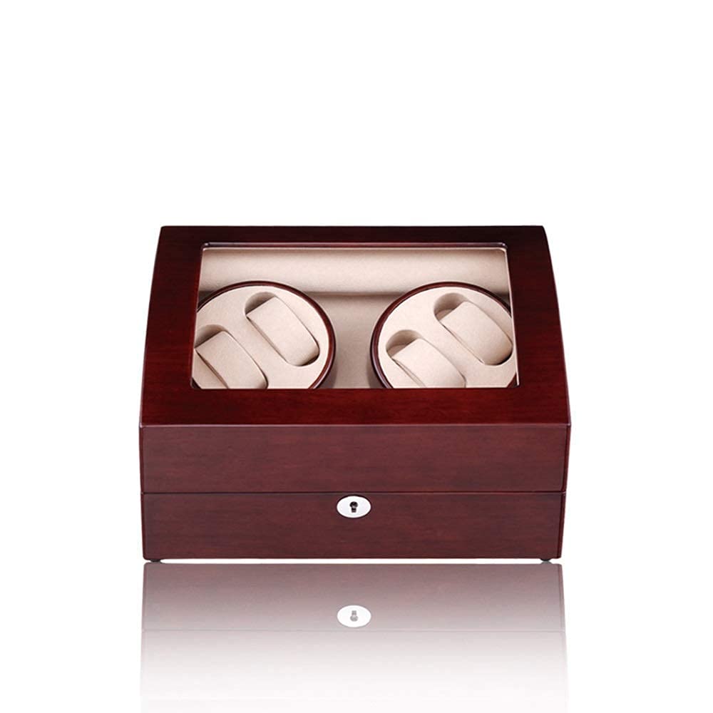 NZPOST 4+6 Automatic Watch Winder, with Silent Motors, 4 Rotation Modes, Wood Shell Piano Paint Exterior