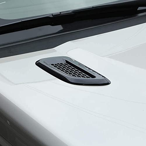 Burnmoto 2Pcs Gloss Black Dummy Hood Vent Slat air Wing Trim 2Pcs Cover for Land Rover Discovery Sport Range Rover EVOQUE 2011 2012 2013 2014 2015 2016 2017 2018