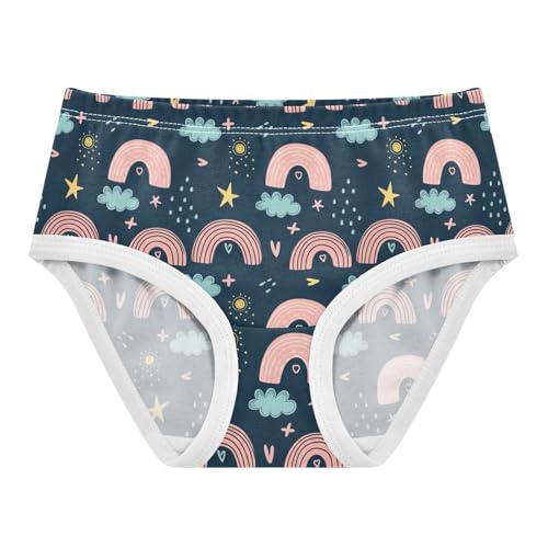 Joisal Cute Rainbows Cartoon Toddlers Underwear Floral 2t Cotton Panties Little Girl Bright Briefs Kids Undies