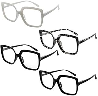Eyekepper Reading Glasses for Women 4-Pack Large Frame Readers Eyeglasses Oversize +1.25