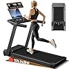 3-in-1 Treadmill,15% Incline Treadmills for Home, Foldable Treadmills with 136 KG Weight Capacity, 3.0HP Quiet Walking Pad Treadmill, Three Touch Screen