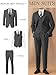 Suits Men White 3 Piece Classic Fit Tuxedo Dress Suit Jacket Blazer Vest Pants for Wedding Business Formal Fashion Grooms L