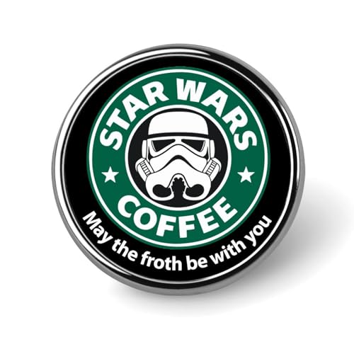 バッジ 円形 スターウォーズ コーヒー 徽章 ピンバッジ 胸章 ブローチ おしゃれ ボタンバッジ バッグ飾 かわいい アクセサリー 工芸品 男女兼用 プレゼント 25mm