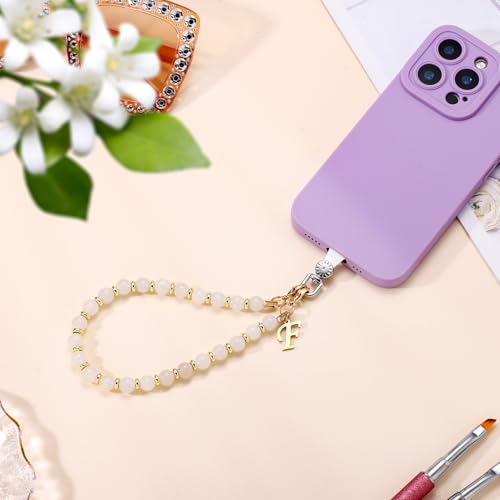 1 Set Beaded Phone Wrist Strap, Initial Phone Charms Detachable Letter B - Photo 85 sur 176