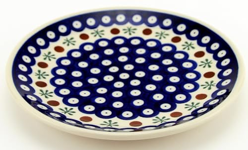 Polish Pottery Plate 7.5 Inch From Zaklady Ceramiczne Boleslawiec #Gu-814-41 Traditional Pattern, 7.5 Inch Diameter