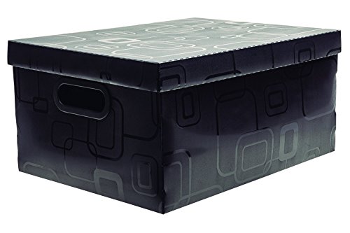 Caixa Organizadora Media 38x29x18, 5cm. Preta - 01 Unidade Dello, Preto, Média