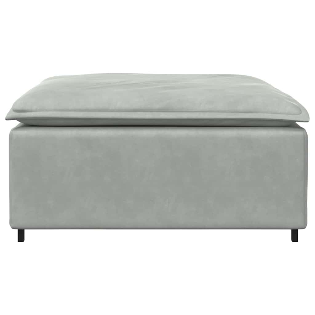 Modularer Fußhocker aus Samt mit Metallrahmen – Ergonomischer Sitzhocker für Wohnzimmer, Atmungsaktive Polsterung und Stabile Konstruktion, Vielseitige Kombination