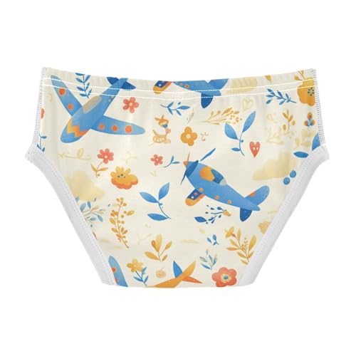 Kids Pattern Airplanes Colorful White Toddler Boys' Soft Briefs Cute Children Panties2