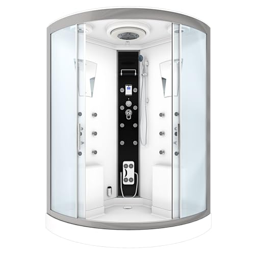 AcquaVapore Dampfdusche Sauna Dusche Duschkabine D26-EH-EA 130x130 cm OHNE 2K ScheibenVersiegelung