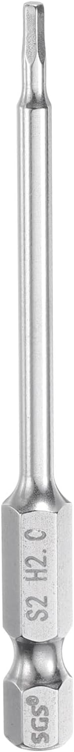 HARFINGTON Hex Head Wrench Drill Bit 5mm (H5) Metric 1/4" Hex Shank 75mm (3") Long Magnetic S2 Steel Screwdriver Bits Industrial Grade Hexagon Flat Tip Drill Bits for Screws