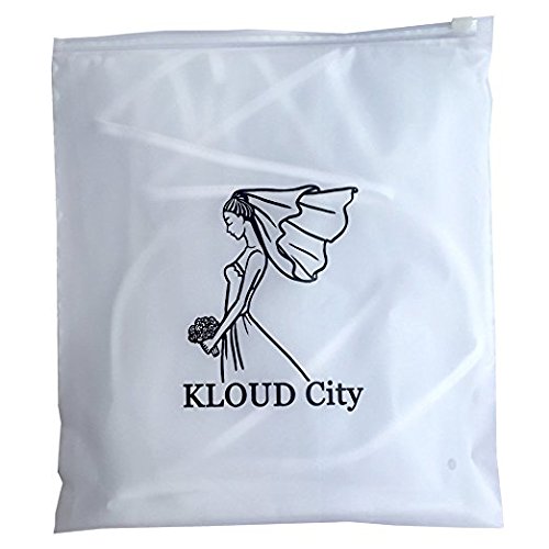 Kloud City White Double Ribbon Edge Center Cascade Bridal Wedding Veil With Comb #TOP4