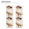 White Duck Wearing Cowboy Hat Car Air Fresheners 4 Pcs Hanging Scented Cards Fragrance Scented Cards For Car Aromatherapy Tablets #1