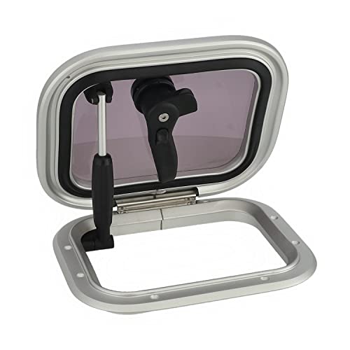 Aluminium Luke wasserdichte Decksluke kleine Bootsluke Einbauluke Größe 230 x 285 mm