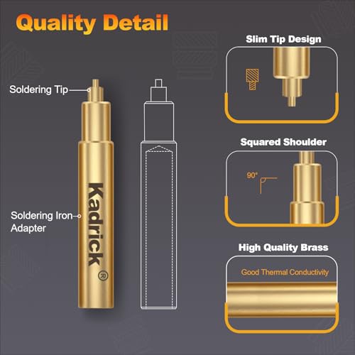 Image of Heat Set Insert Tool,Tips for Threaded inserts M2 M2.5 M3 M4 M5 M6, Soldering Iron Tips for 3D Printer Users,Compatible with 900M /T18 /FX-888D Irons- Press Tool for Plastic 3D Printer Components