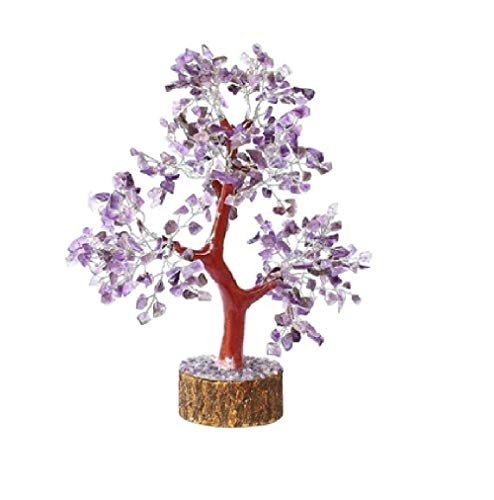 DHYANARSH Amethyst Stone Tree for Positivity, vastu, Healing and Home Decor
