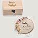 Momparler1870 Pack Especial Bodas Personalizado - Conjunto *Happy* de Caja de Madera para Arras y Bastidor para Anillos