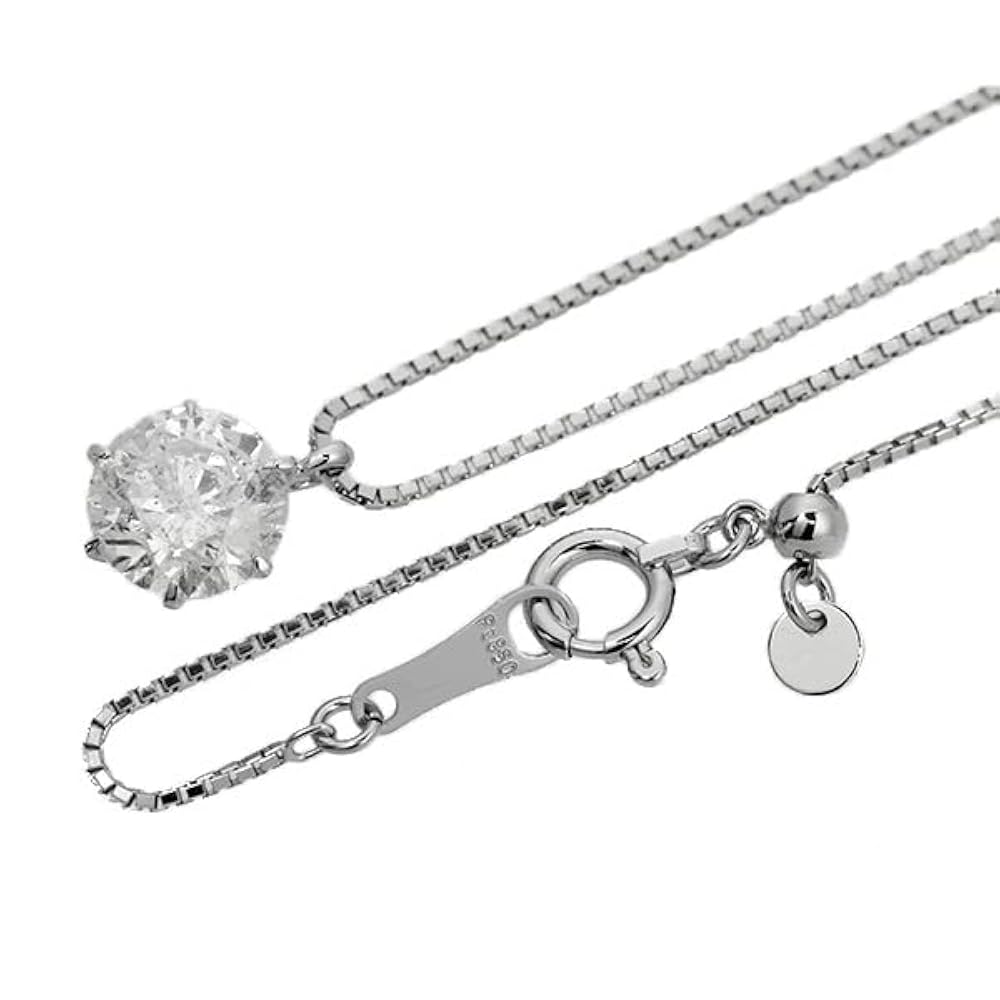Amazon | [Diamond-Luxy] 1カラット ダイヤモンド ネックレス 一