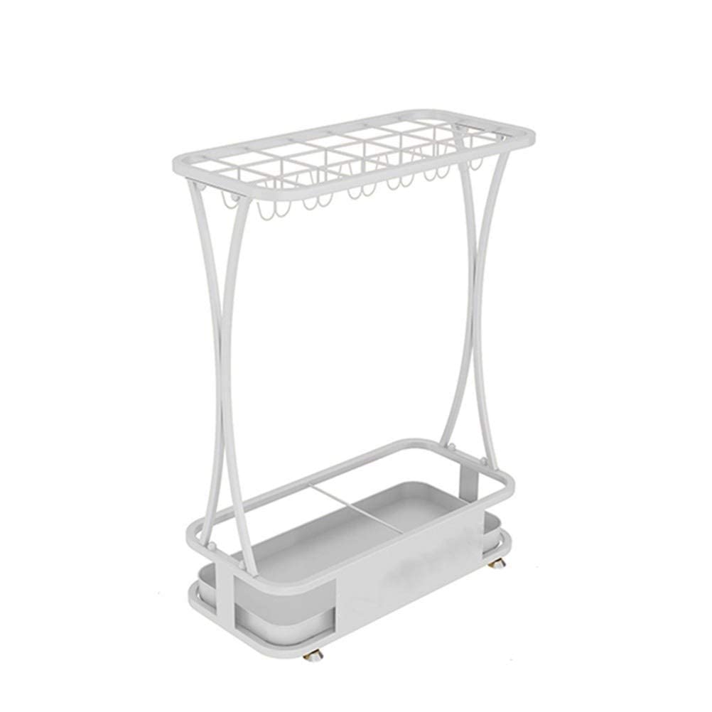 Gardeneea Umbrella Stand, Umbrella Umbrella Stand Rack,Umbrella Stand Hotel Large-Capacity Wrought Iron,Detachable and Easy to Install Umbrella Storage Rack,for Hallway Foyer/White/21 Holes (White 21