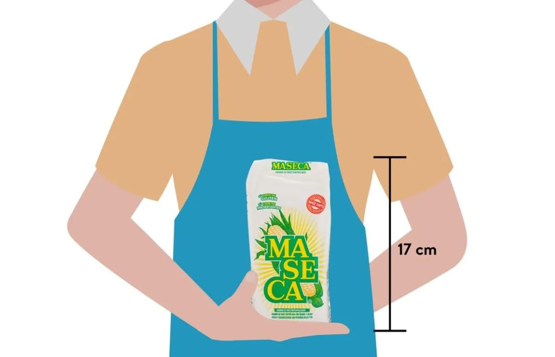 Pack de 2 Maseca Harina de Maíz Blanco 1kg Nixtamalizada para Tortillas Tamales