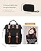 LOVEVOOK Laptop Backpack for Women, School Backpack for Teen Girls, Work Travel Backpack Purse, Commuter Business Computer Bag Teacher Nurse Bags, College Student Bookbag, 15.6 Inch, Black-brown