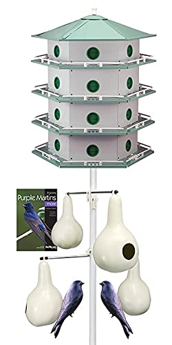 Heath 24-Room Deluxe Purple Martin House, Gourds, & Book Kit