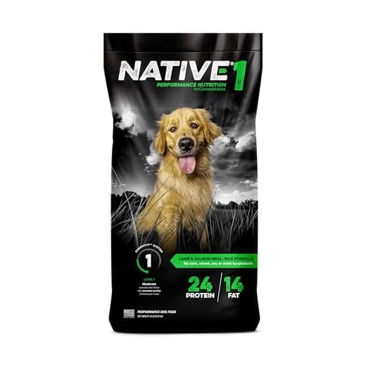 NATIVE Performance Dog Food | Lamb Meal and Rice Formula | No Filler or Bi-Products | Low to Normal Energy Level 1 | 40 Pound Bag