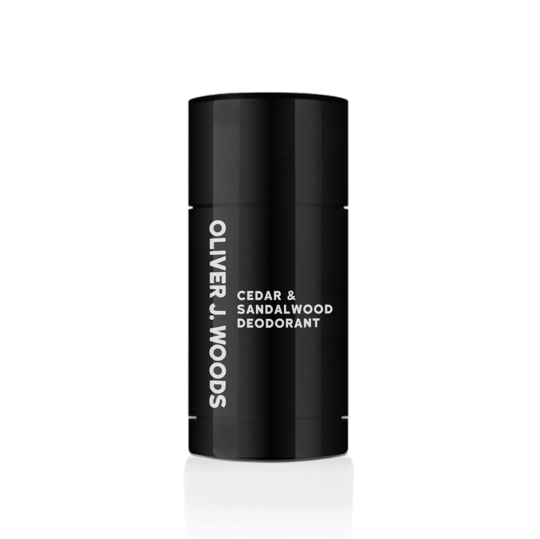 Deodorant Stick Cedar & Sandalwood by Oliver J. Woods - Long-Lasting, Skin-Conditioning Formula with Natural Deodorizing Agents - Enriched with Vitamin E - Aluminum-Free, Paraben-Free - 75g