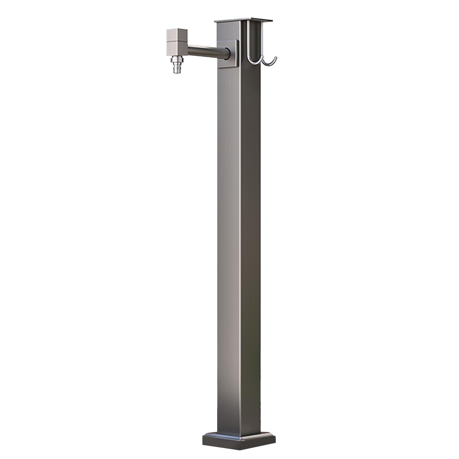 Water Column Outdoor Garden Faucet, Freestanding Hose Stand Vertical Pillar Water Tap for Lawn Farm Pasture Backyard Irrigation Washing, 304 Stainless Steel Antifreeze Faucet(Height: 80cm/31.5in,Botto