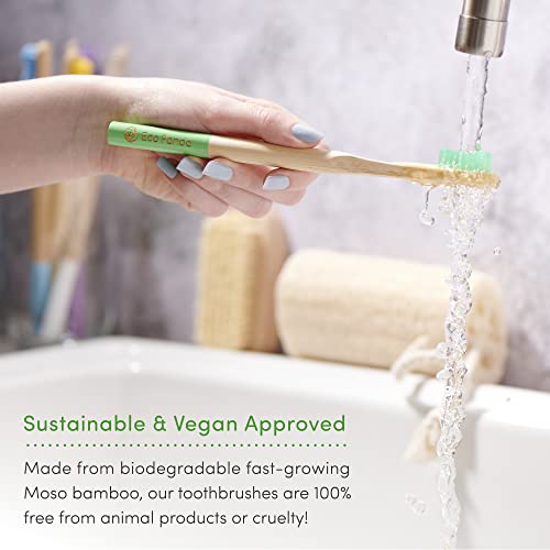 Spazzolini da denti in bambù, confezione da 5