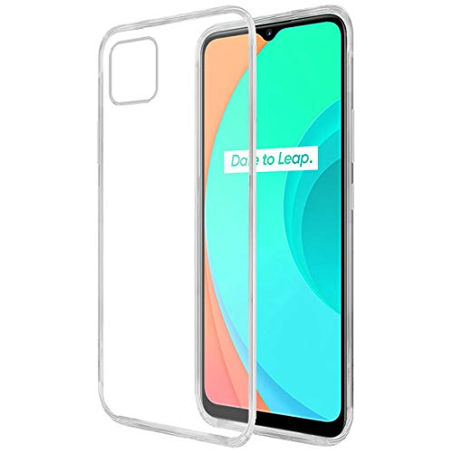 Image of Crystal Clear Back Case for Realme C11 | Raised Bumps for Camera & Screen Protection | Clear Soft Silicone Back Case Cover for Realme C11 (TPU | Transparent)