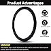 Metal Step Up Ring Filter Adapter - 86mm to 95mm - Metal Ring Step Up Rings Adapter Filter Compatible with All 95mm UV, CPL, ND, Lens Hood, Threaded Lens ect