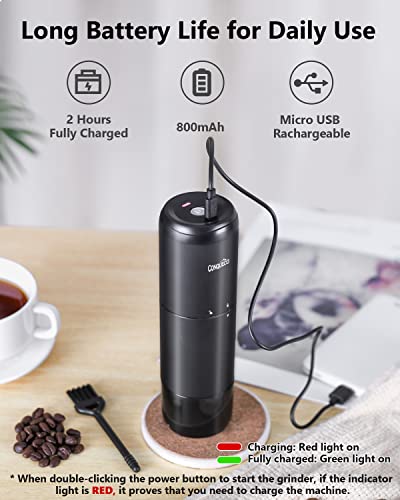 Conqueco CGM 01 Portable Electric Burr Coffee Grinder: Conqueco Small Coffee Bean Grinding Machine thumb #3