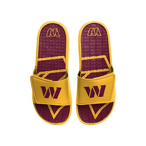 Image of FOCO mens NFL Team Logo Athletic Sport Shower Flip Flop Sandals Gel Slides