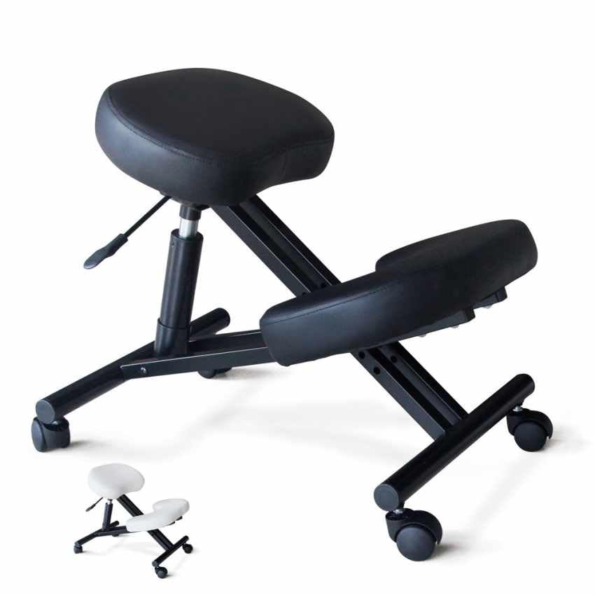 Produce Shop Silla ergonómica de Rodillas para Oficina Modelo Sueco Metal Balancesteel - Negro