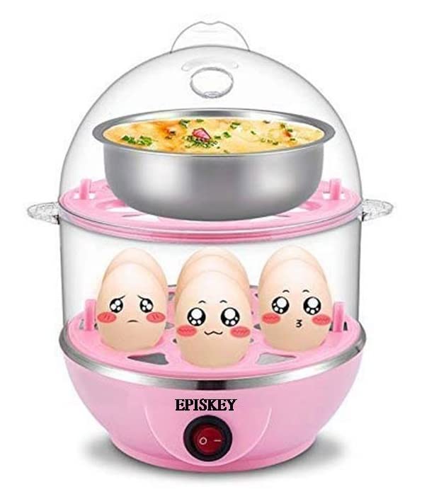 Buy EPISKEY Double Layer Egg Boiler Electric Automatic Off 14 Egg