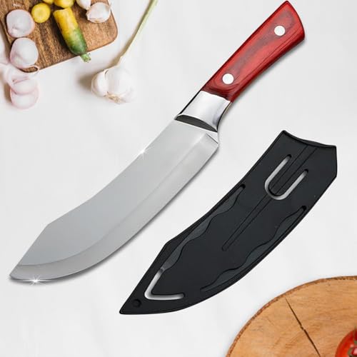 Image of Professional Kitchen Knife Set, 3-Piece Black Chef Knives with Cover Ergonomic Handles Sharp Manual Sharpening for Home Kitchen & Restaurant (Silver)