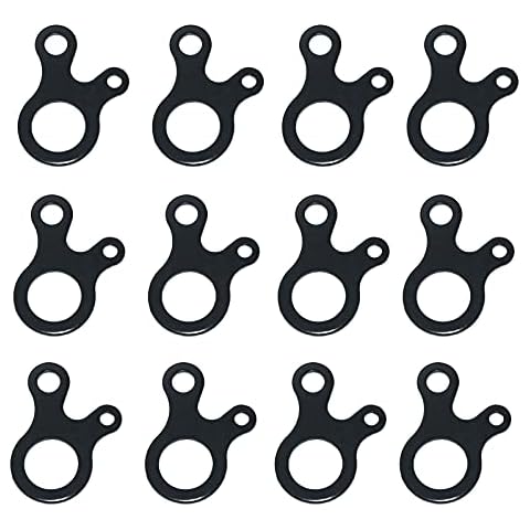 Oneroomone 16pcs Tent Line Tensioner Aluminum Alloy Rope Tensioner Cord Tensioner Three-Hole Tensioner Non-Slip for Camping Hiking Backpacking Picnic Outdoor Activities Cover