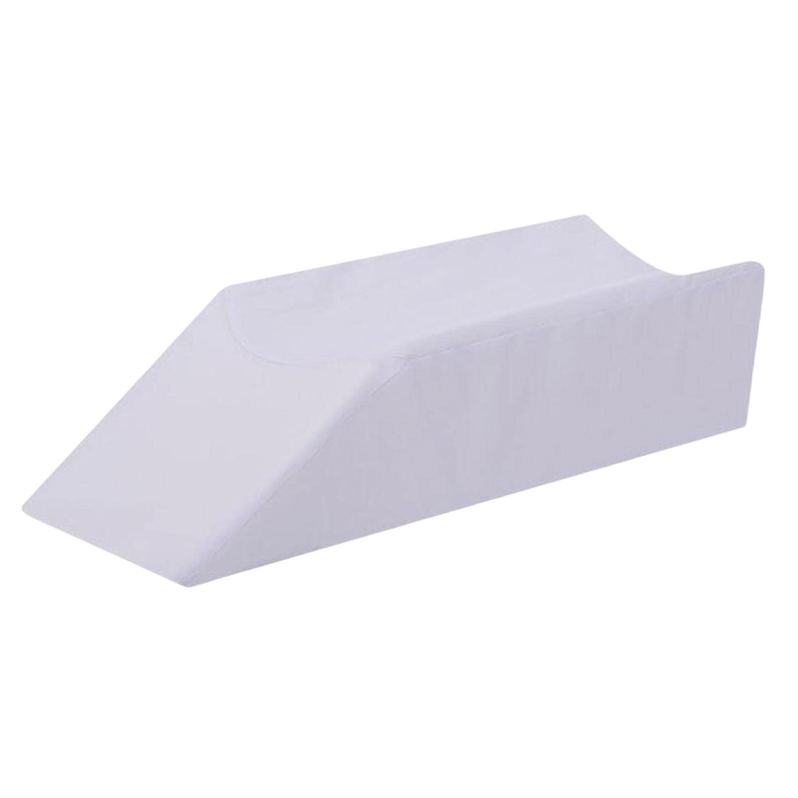 Cojín Elevador de Piernas, Almohada para Piernas, Cojín de Espuma de Alta Densidad, Soporte Elevado para, Tobillo Y Pierna, Elevador de Lesion, Blanco 65x20x15cm